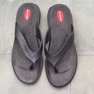 Okabashi Black and Red Flip Flops